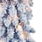 6ft. Pre-Lit Flocked Blue Artificial Alpine Pencil Christmas Tree, Clear Lights